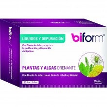 Biform - Plantas y Algas Drenante | Nutrition & Santé | 60 cáps. 400mg | Fucus, Diente León, Cola Caballo | Líquidos/Depuración