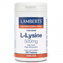 L-Lisina | Lamberts | 120 Comps. de 500 mgr. | Huesos - Articulaciones