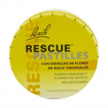 Bach Rescue Pastillas - Marca | Bach Rescue | 50 gr | Sabor naranja y saúco | Para gestionar las emociones