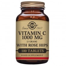 Rose Hips - Vitamina C | Solgar  | 100 comp de 1000 mgr | Inmunidad - Energía