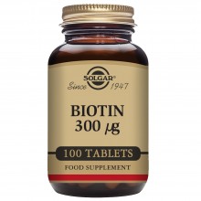 Biotina 300 µg  | Solgar  | 100 Comp  | Energia - Piel y cabello